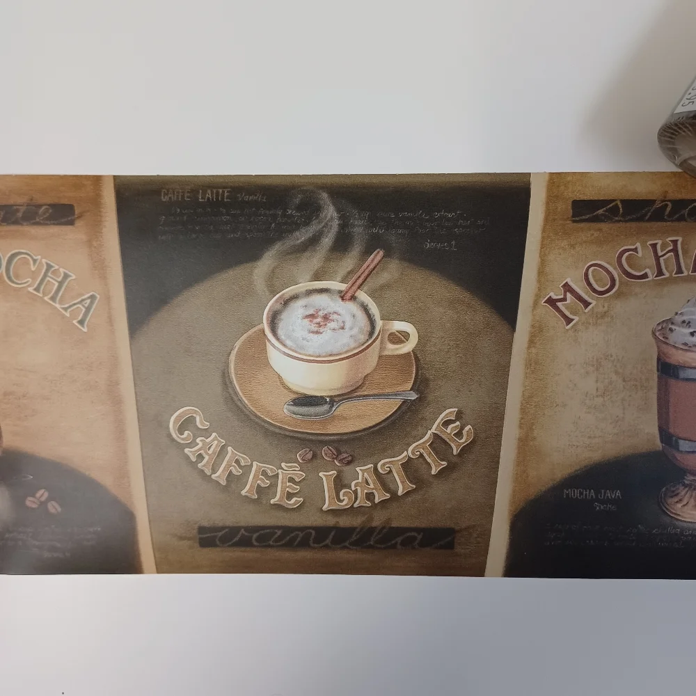 Wallpaper Border Café Coffee Cappuccino 2 rolls